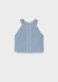 Mayoral Stripe Denim Top 6025