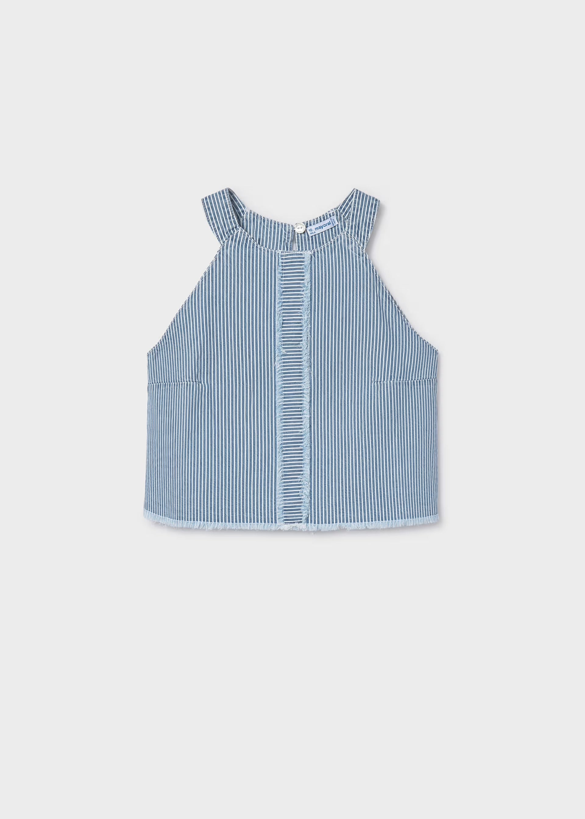 Mayoral Stripe Denim Top 6025