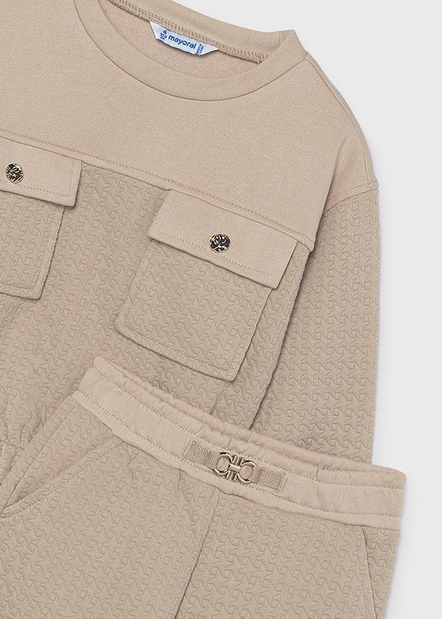 Mayoral Beige Padded Tracksuit 4816
