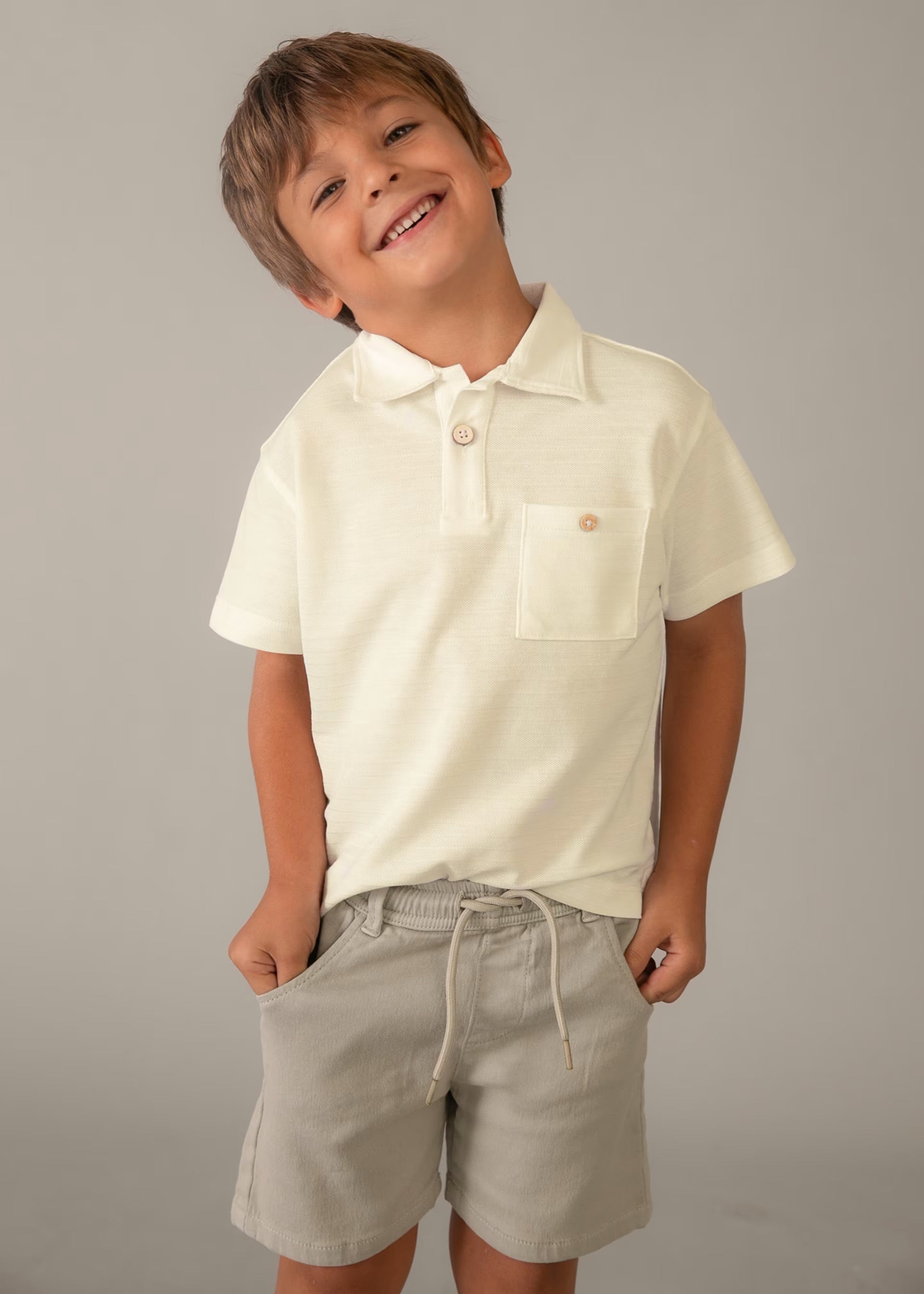 Mayoral Cream Polo Shirt 3105