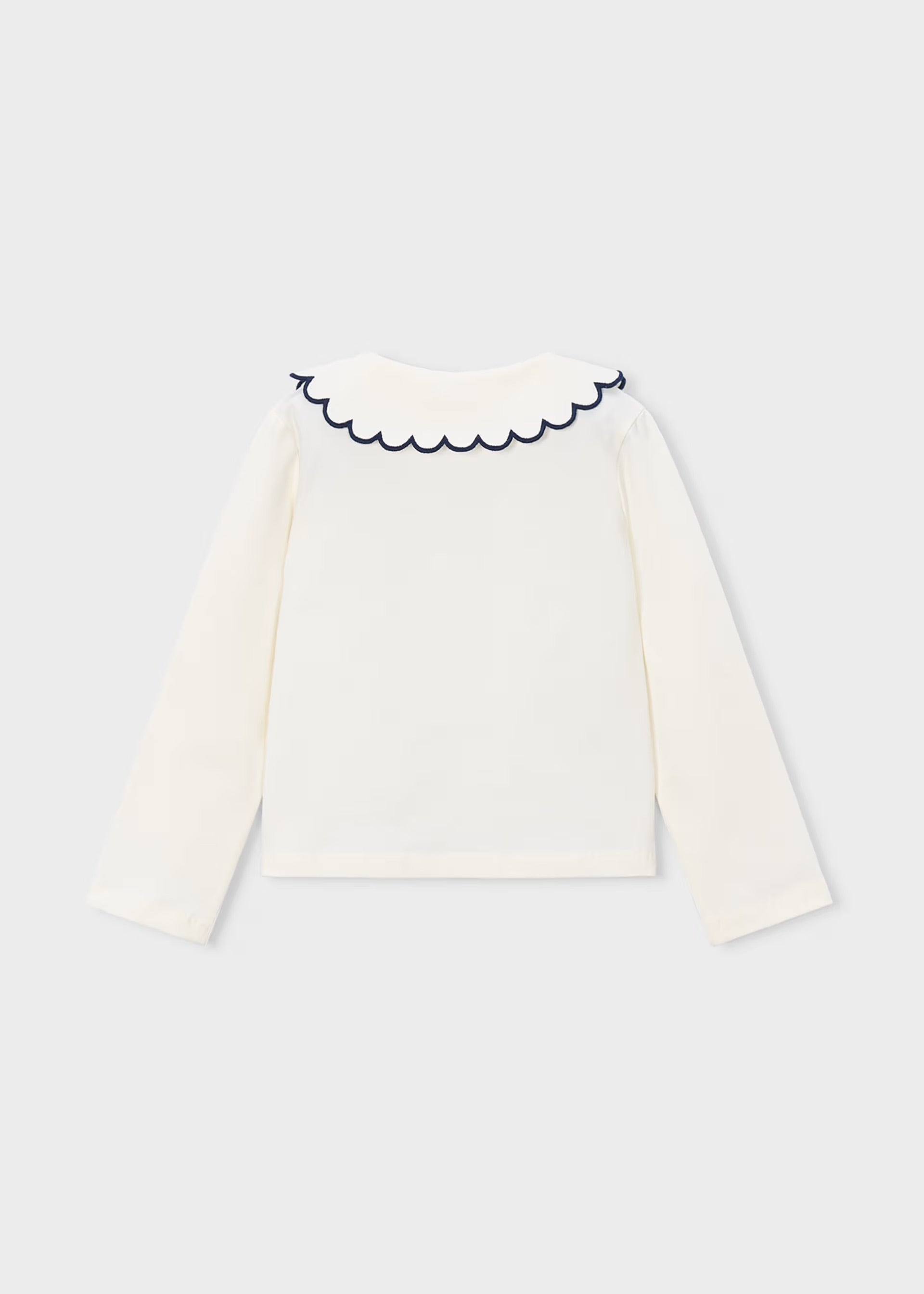 Mayoral Ivory Long Sleeve Polo 131