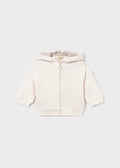 Mayoral Baby Cream Zipped Hoodie 2402