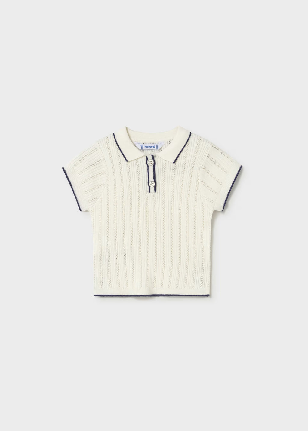 Mayoral Toddler Cream Polo Shirt 1104