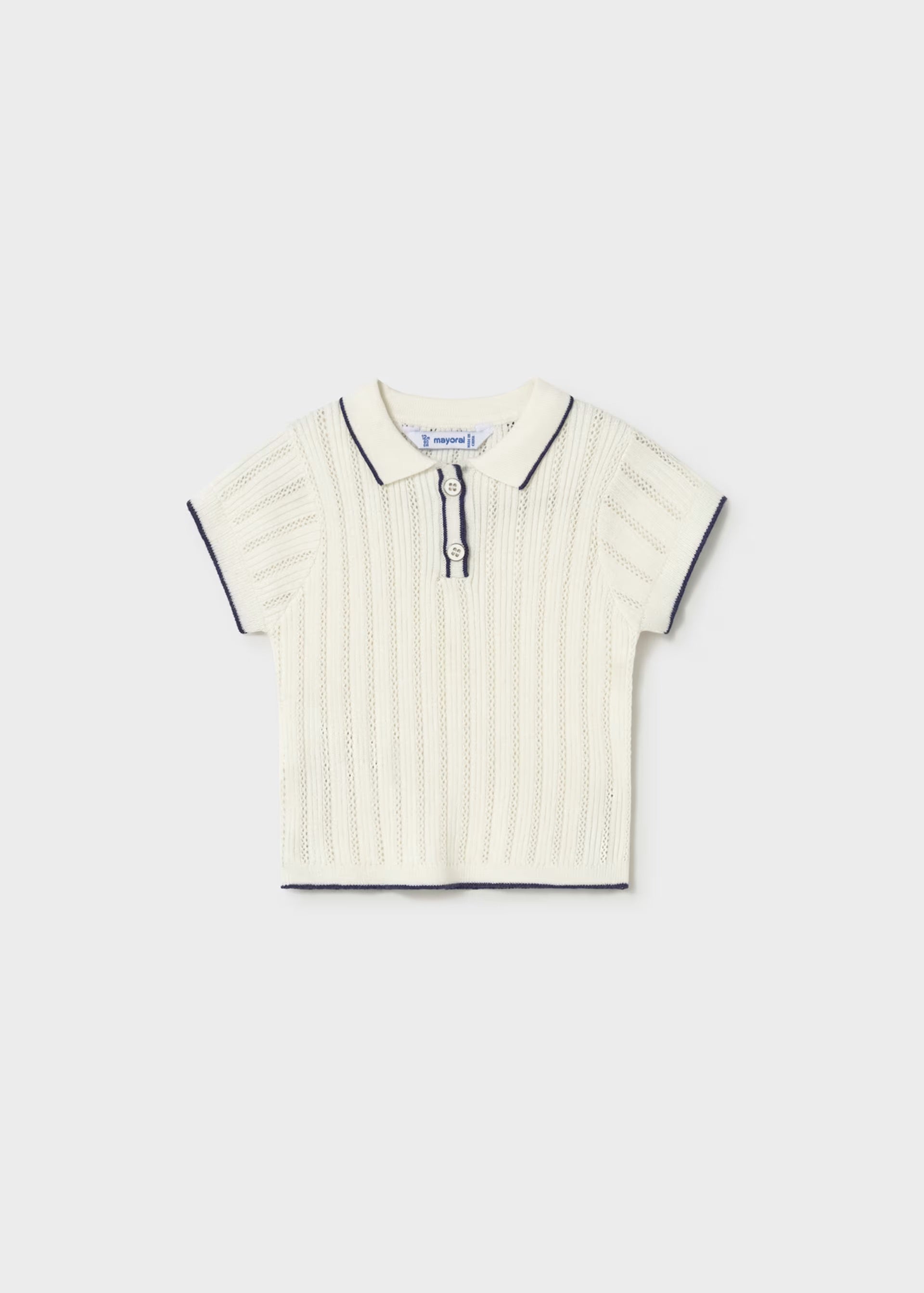 Mayoral Toddler Cream Polo Shirt 1104