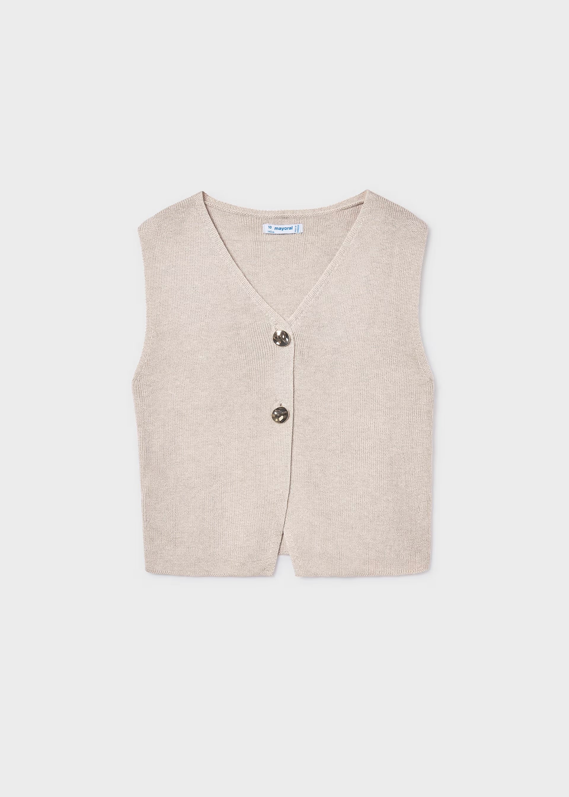 Mayoral Cream Knit Waistcoat 6020