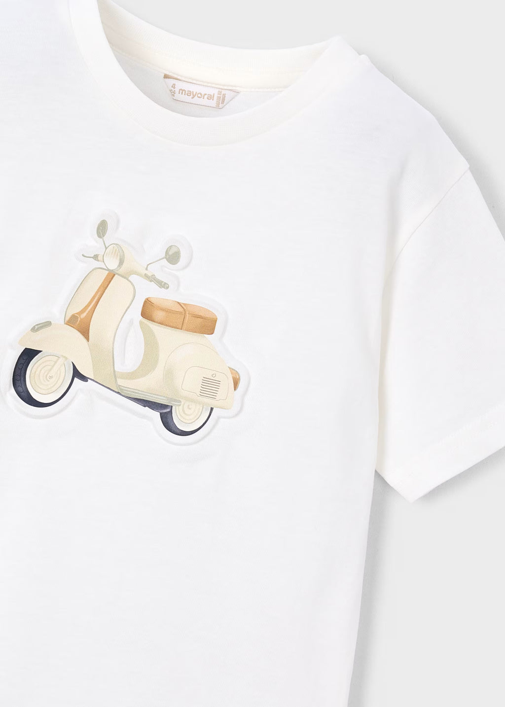 Mayoral Cream Embossed T-shirt 3059