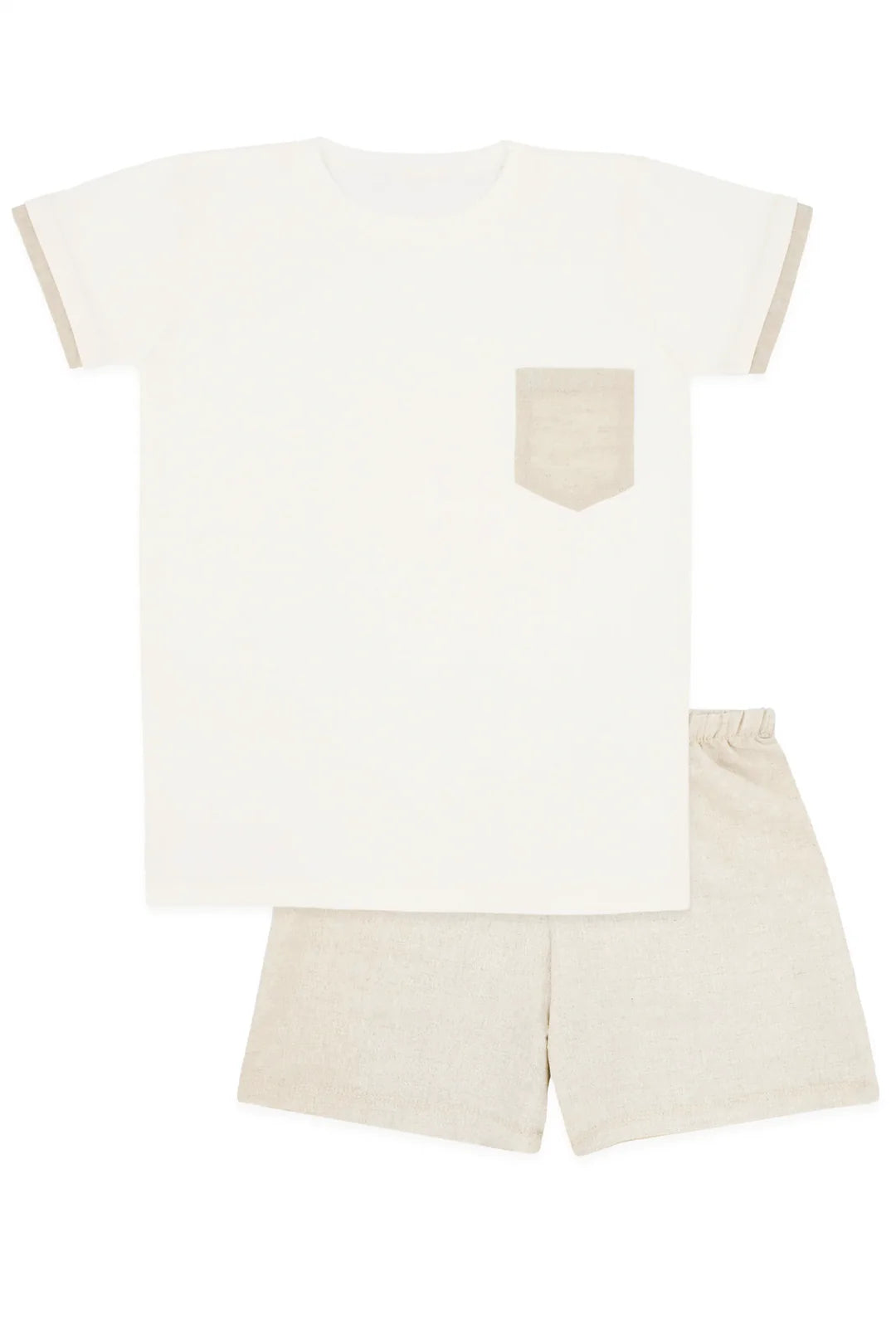 Rapife Beige Linen Short Set 5915S26