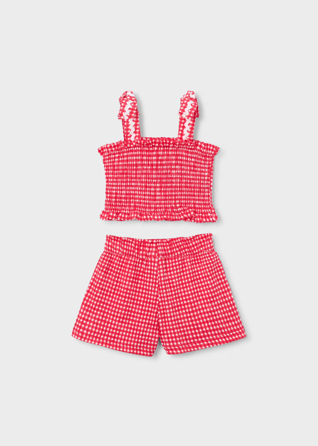 Mayoral Red Gingham 2pc Set 3232