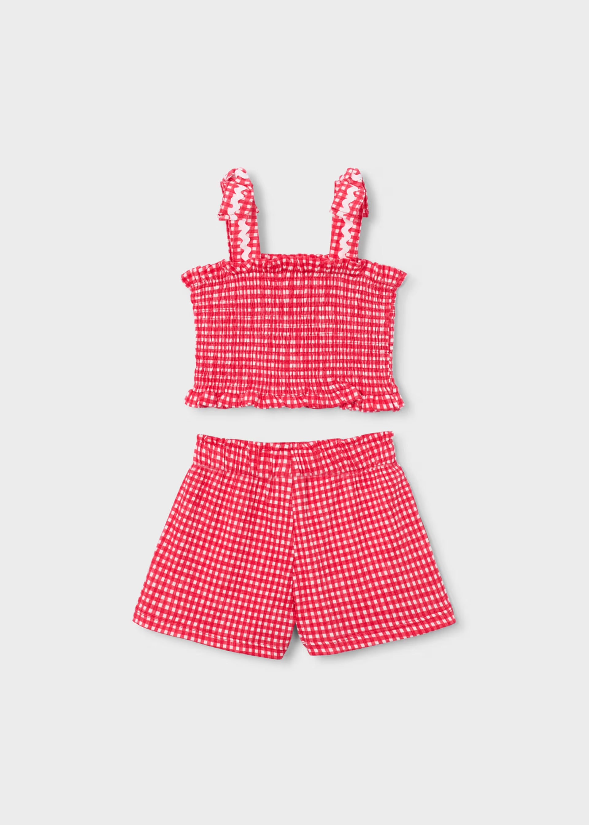 Mayoral Red Gingham 2pc Set 3232
