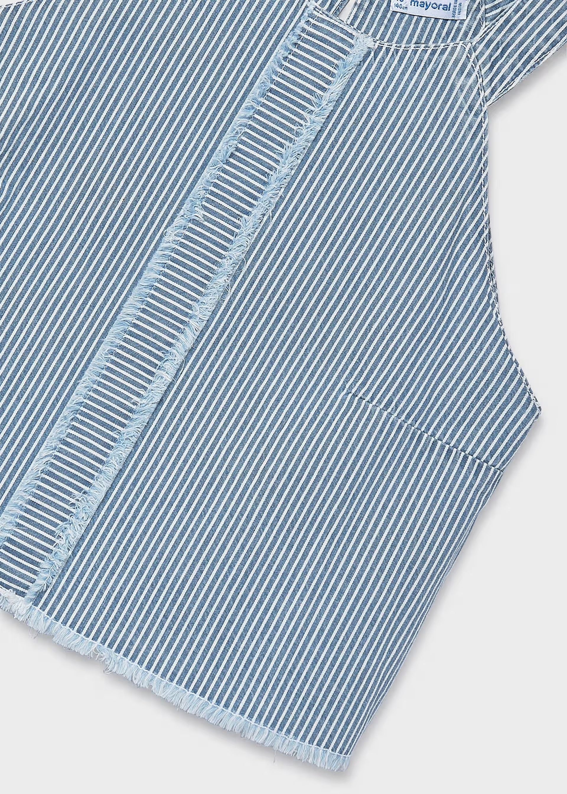 Mayoral Stripe Denim Top 6025