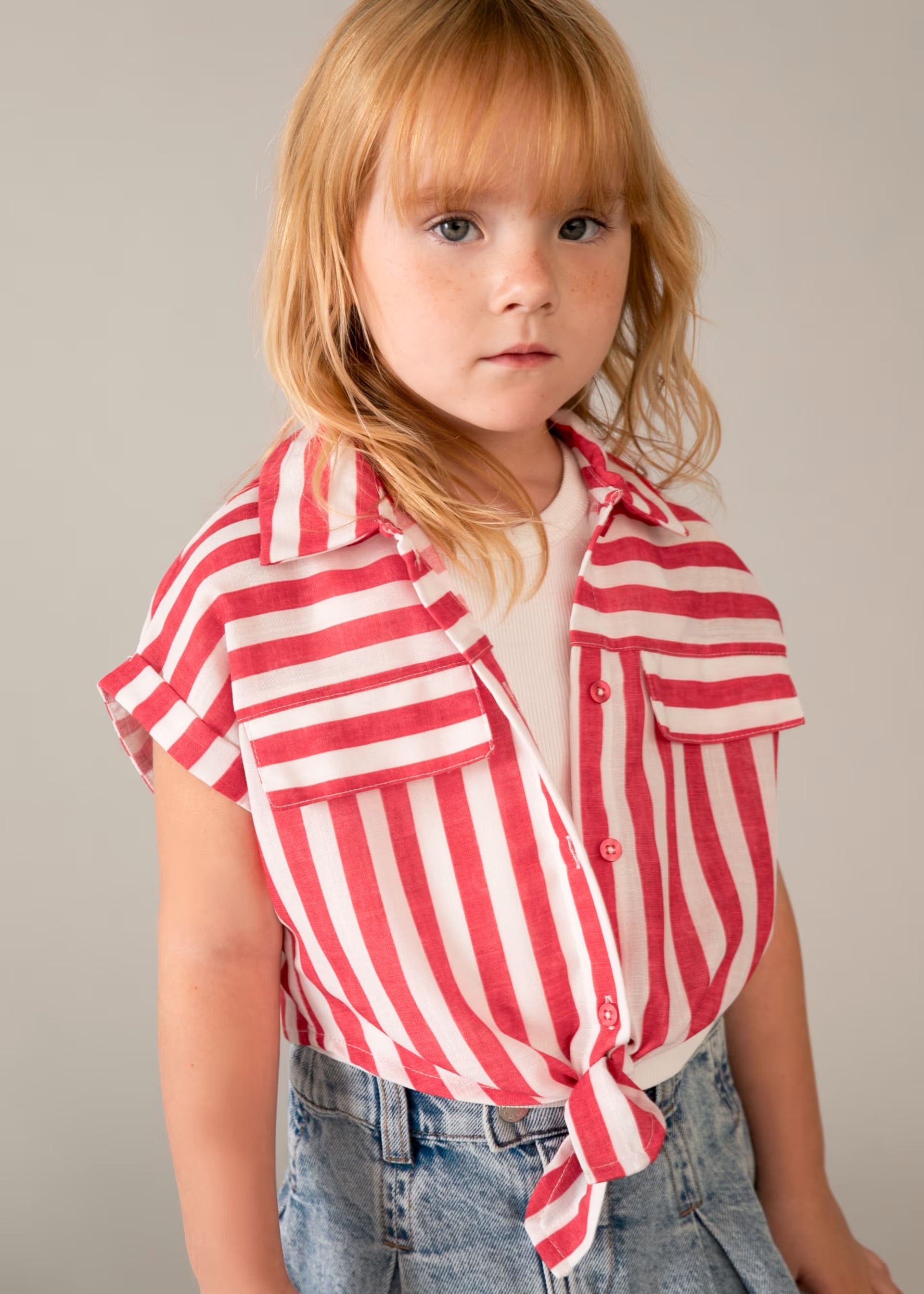 Mayoral Red Stripe 2pc Set 3196