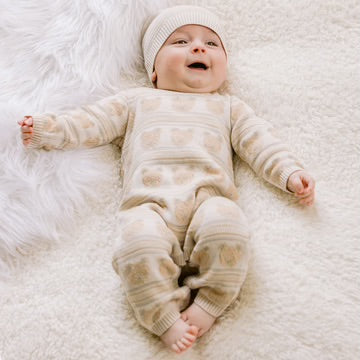 Emile et Rose Beige Harry Babygrow & Hat 2591ST