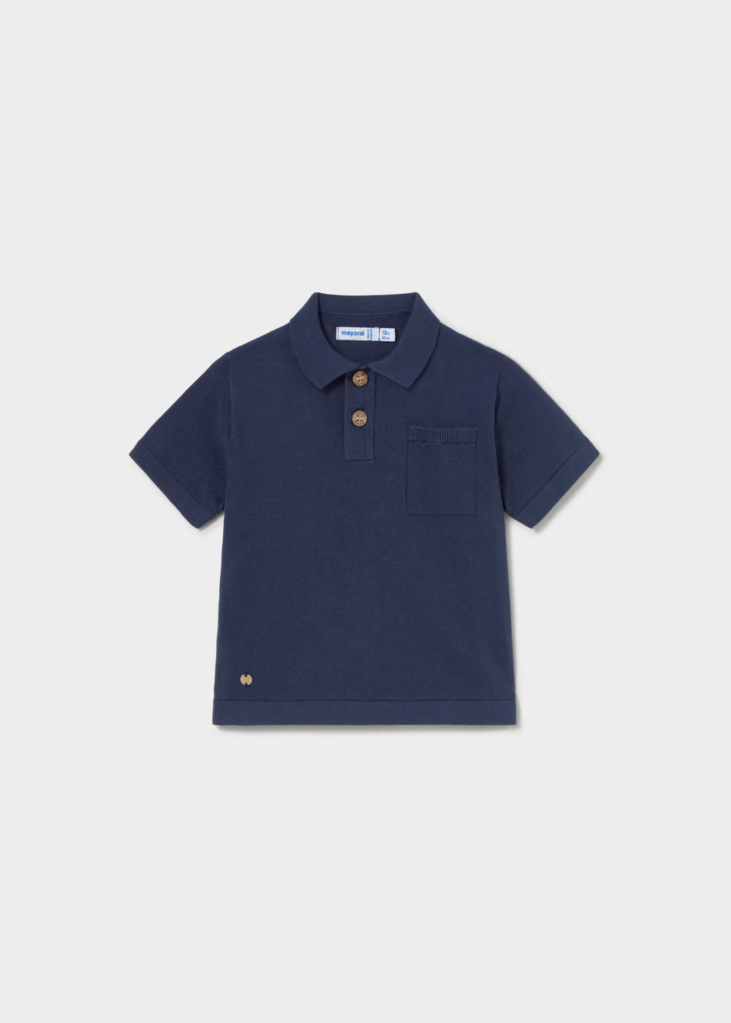 Mayoral Toddler Navy Knit Polo Shirt 1109