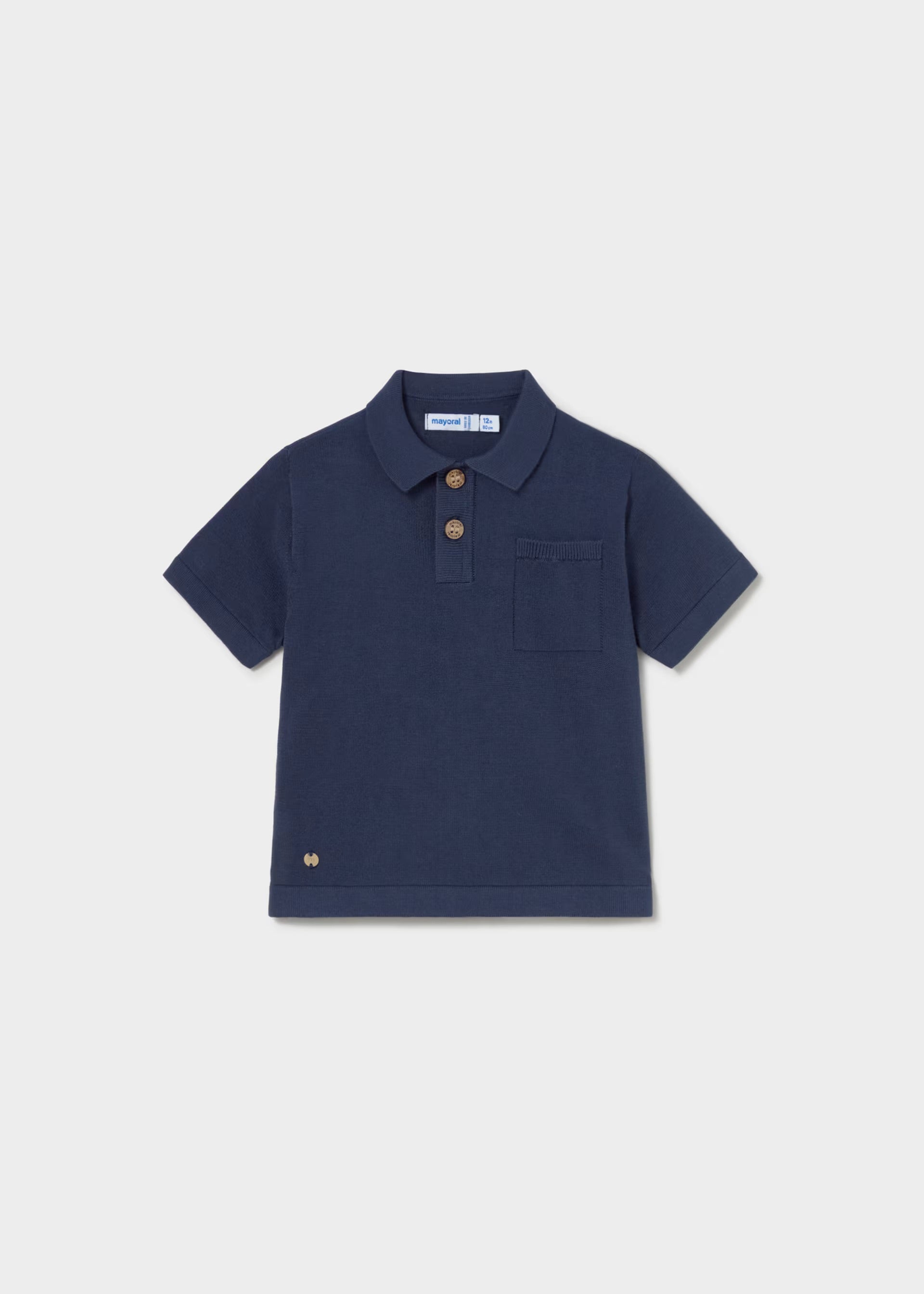 Mayoral Toddler Navy Knit Polo Shirt 1109