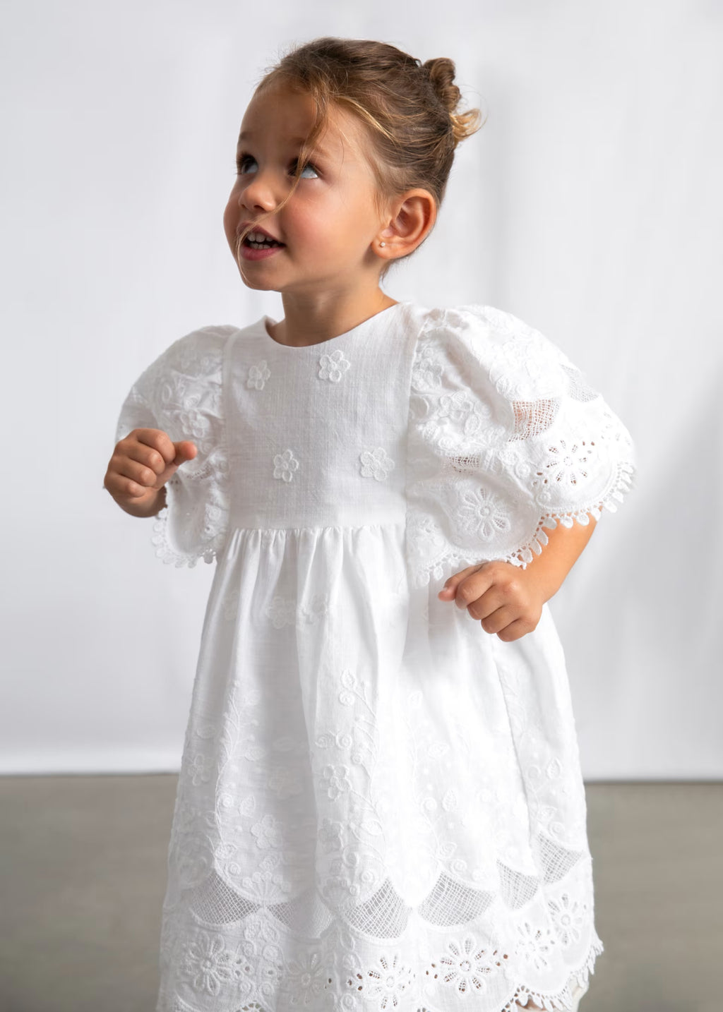 Mayoral White Anglaise Dress 3923