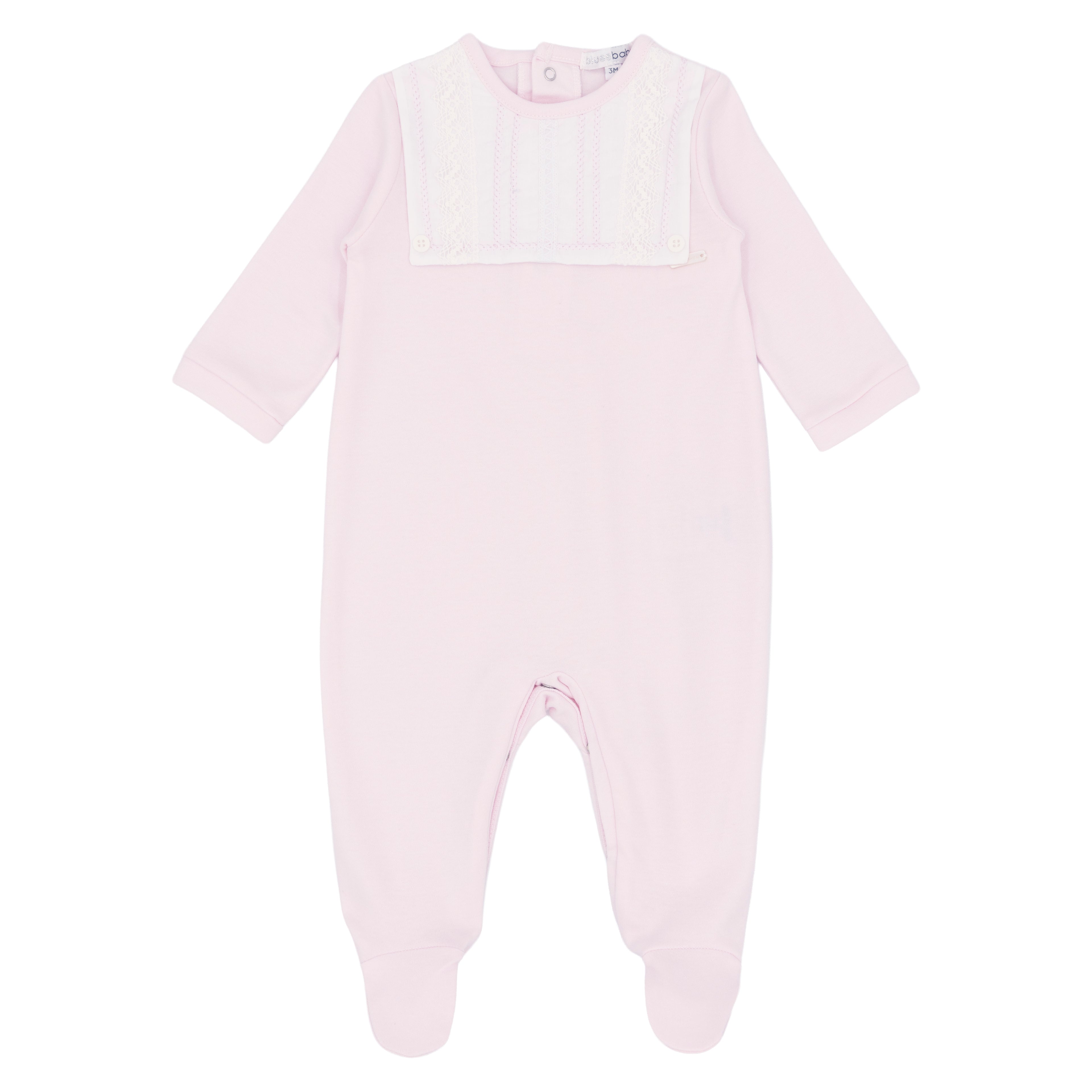 Blues Baby Pink Babygrow with Bib