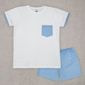 Rapife Blue Linen Short Set 5942S26