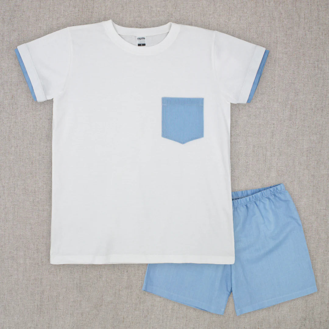 Rapife Blue Linen Short Set 5942S26