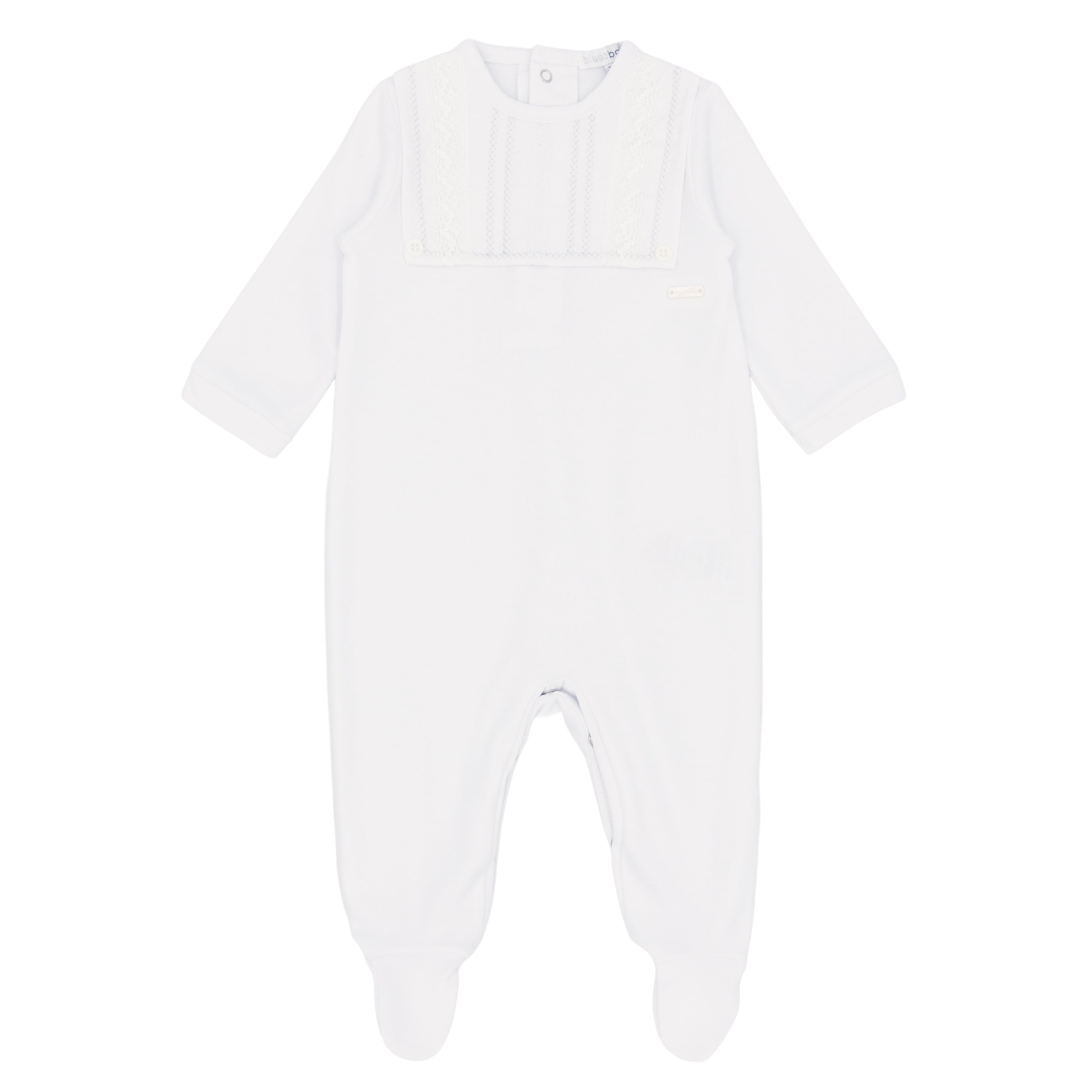 Blues Baby White Babygrow with Bib BB2291W