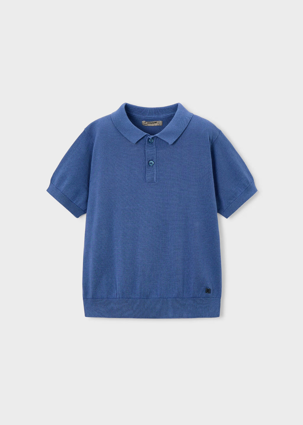 Mayoral Blue Knit Polo Shirt 3106