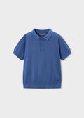 Mayoral Blue Knit Polo Shirt 3106