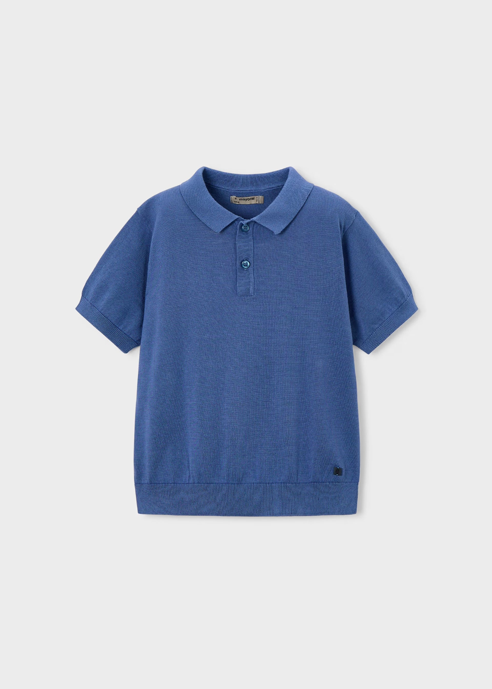 Mayoral Blue Knit Polo Shirt 3106