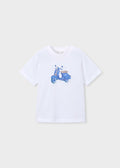 Mayoral White Embossed T-shirt 3059