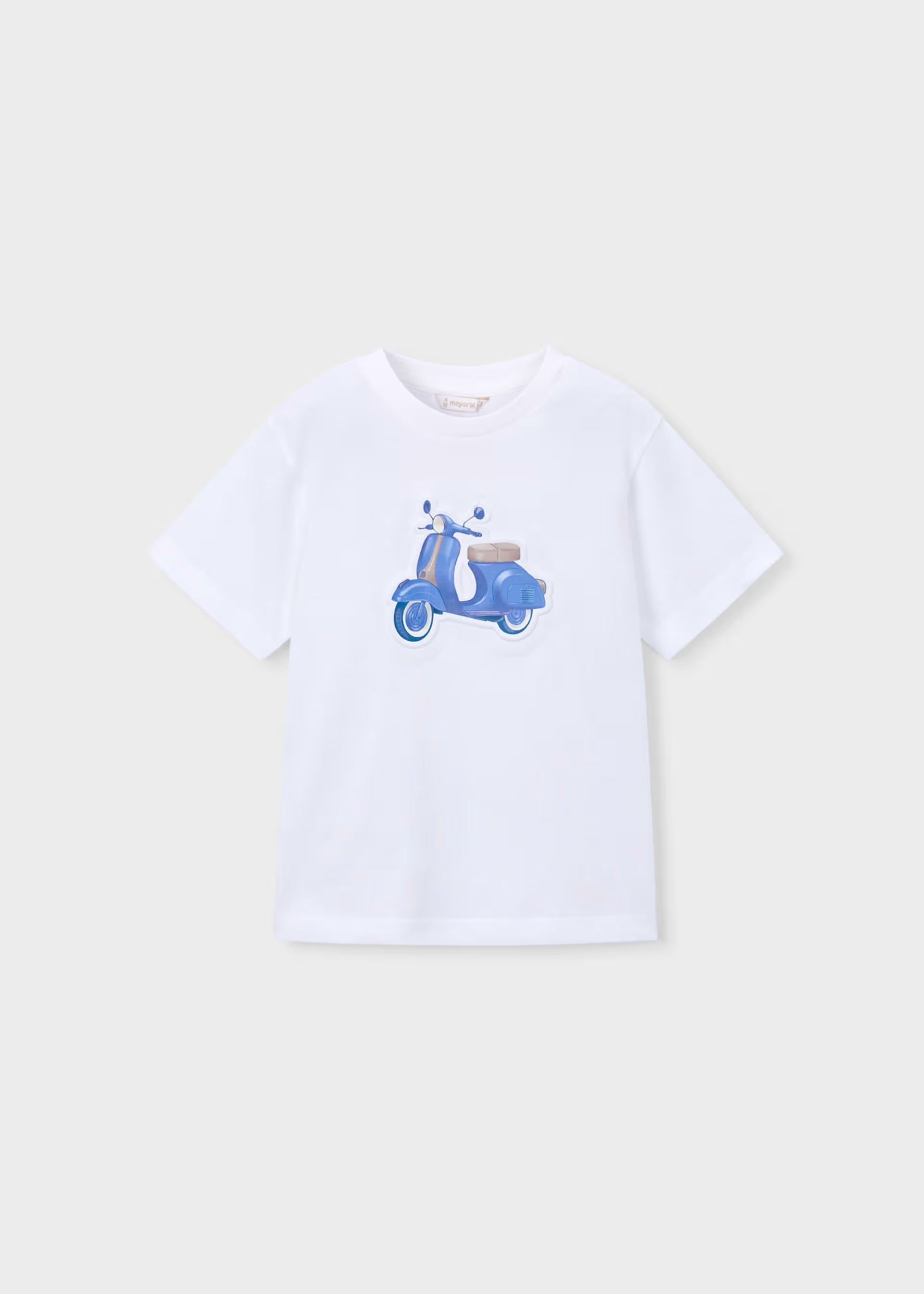 Mayoral White Embossed T-shirt 3059