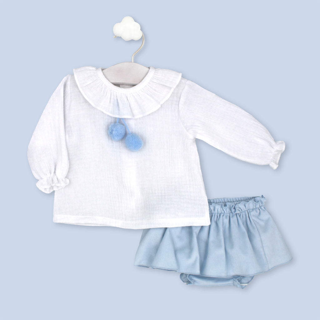 Rapife Blouse & Skirt Sky - Sky Blue