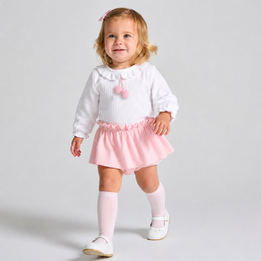 Rapife Blouse & Skirt - Pink