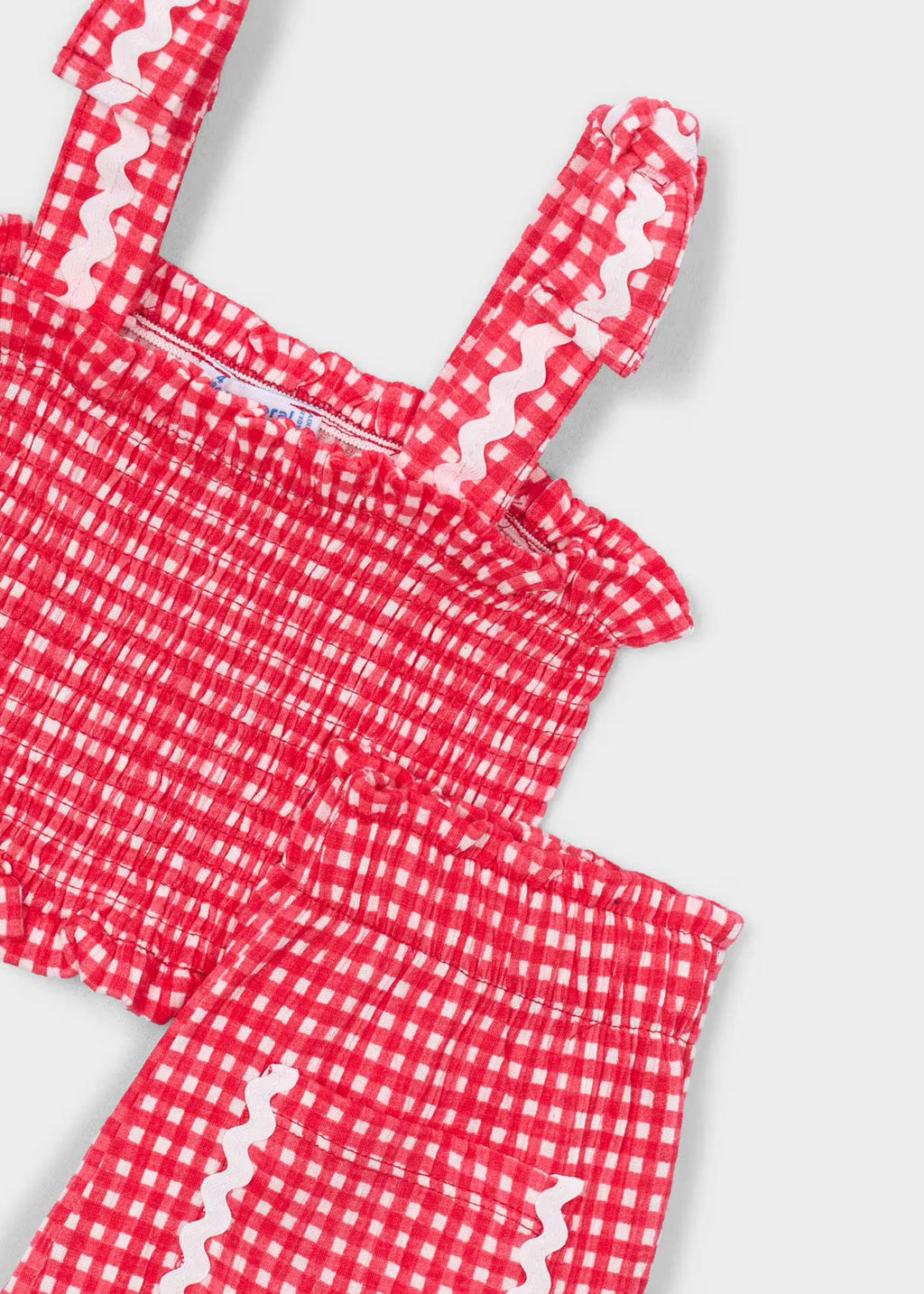 Mayoral Red Gingham 2pc Set 3232