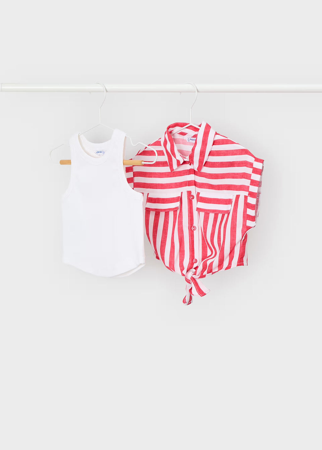 Mayoral Red Stripe 2pc Set 3196