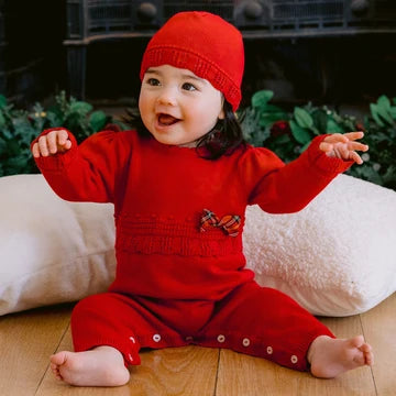 Emile et Rose Red Elise Babygrow & Hat 2564RD