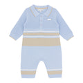 Boys Blue Knitted Babygrow