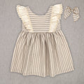 Rapife Cream Stripe Dress & Bow 5245S26
