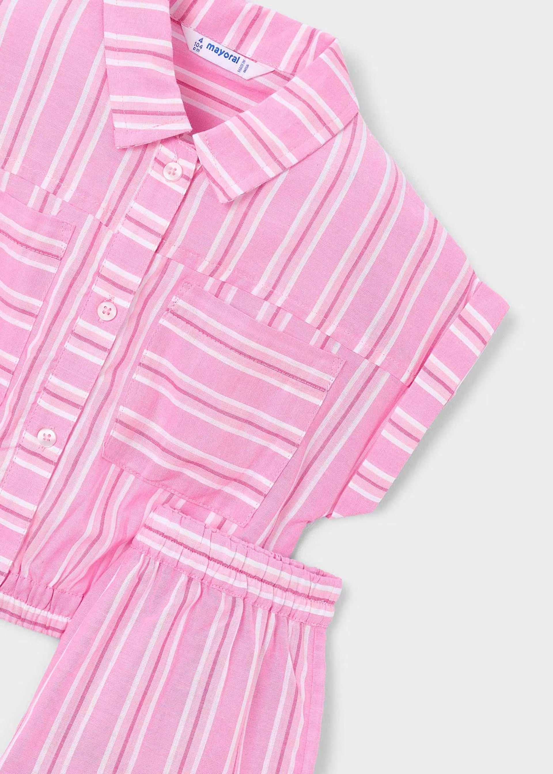 Mayoral Pink Stripe 2pc Set 3226