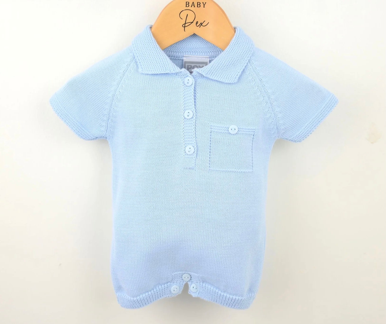 PEX Blue Knit Romper B0559009
