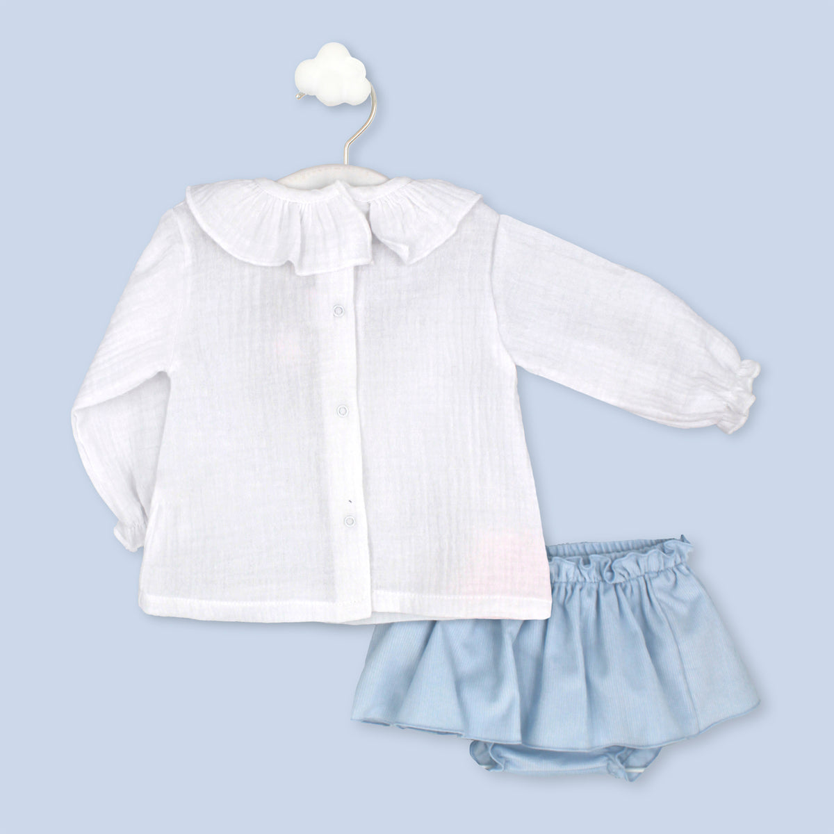 Rapife Blouse & Skirt Sky - Sky Blue
