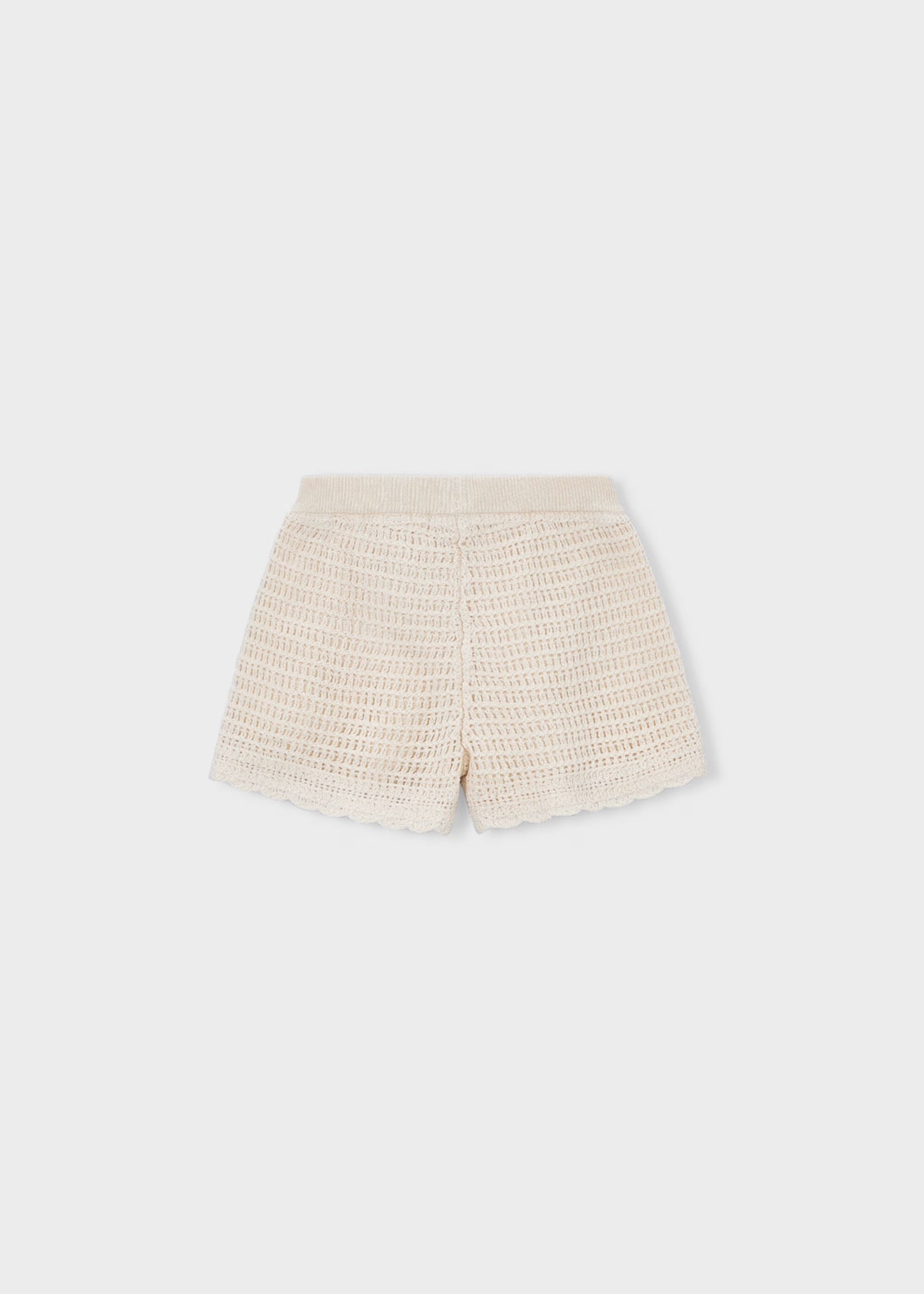 Mayoral Cream Crochet Shorts 3223