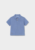 Mayoral Toddler Blue Knit Polo Shirt 1109