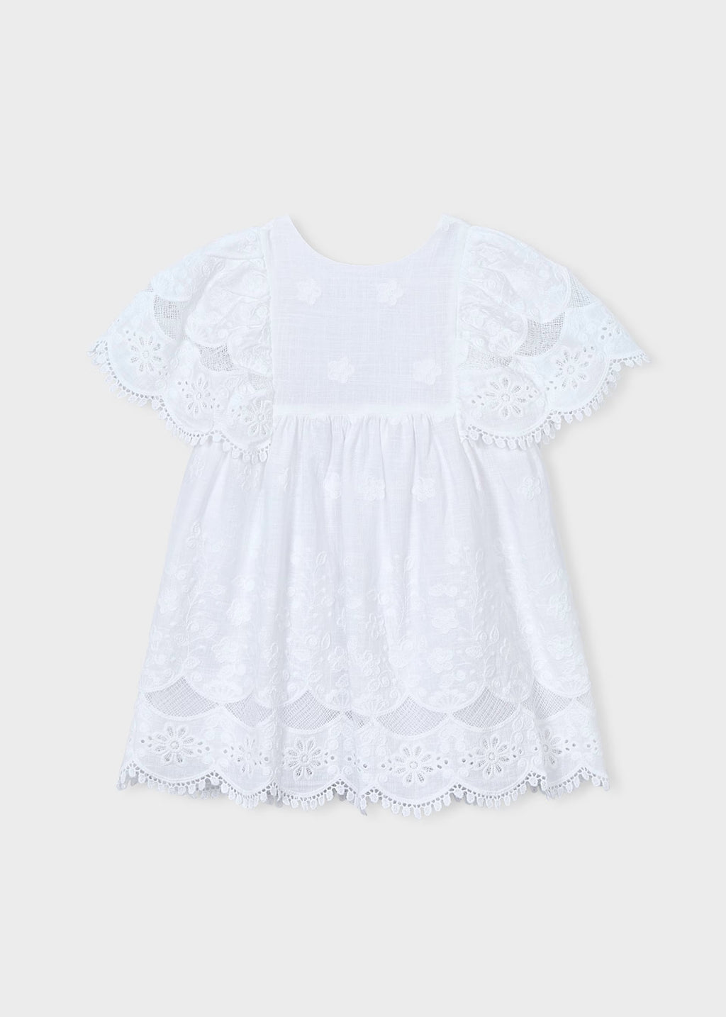 Mayoral White Anglaise Dress 3923