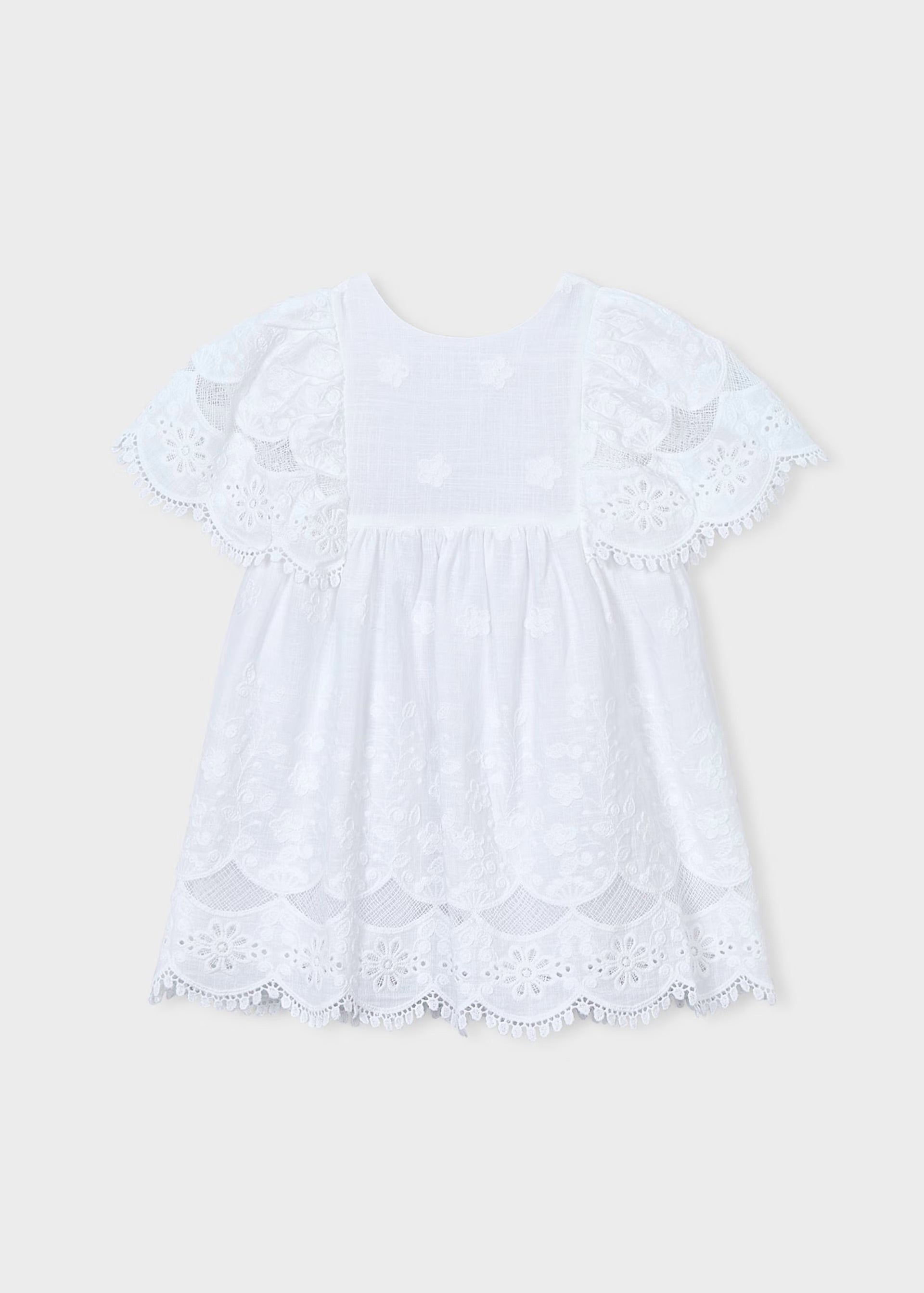 Mayoral White Anglaise Dress 3923