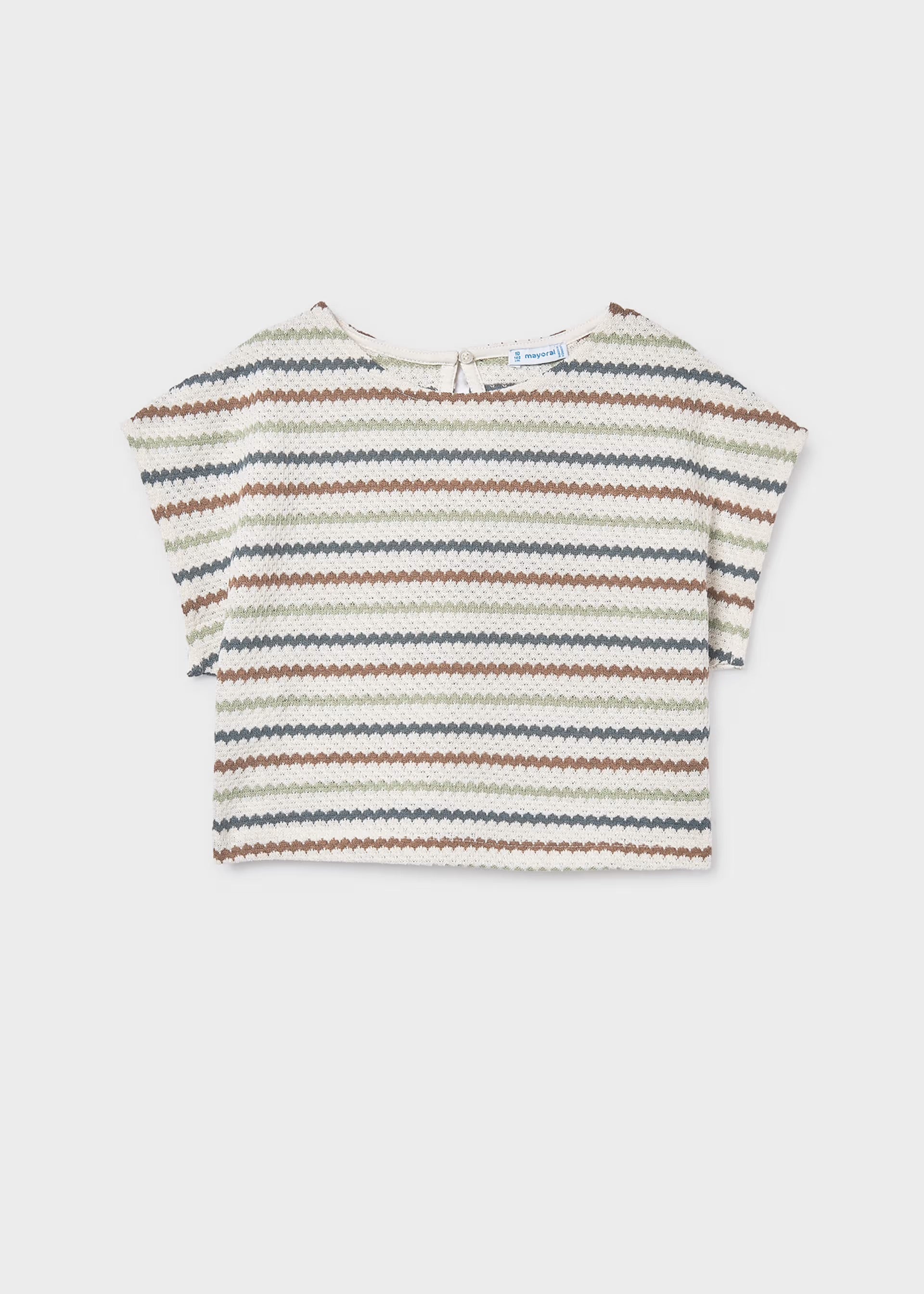 Mayoral Stripe Knit Top 6022