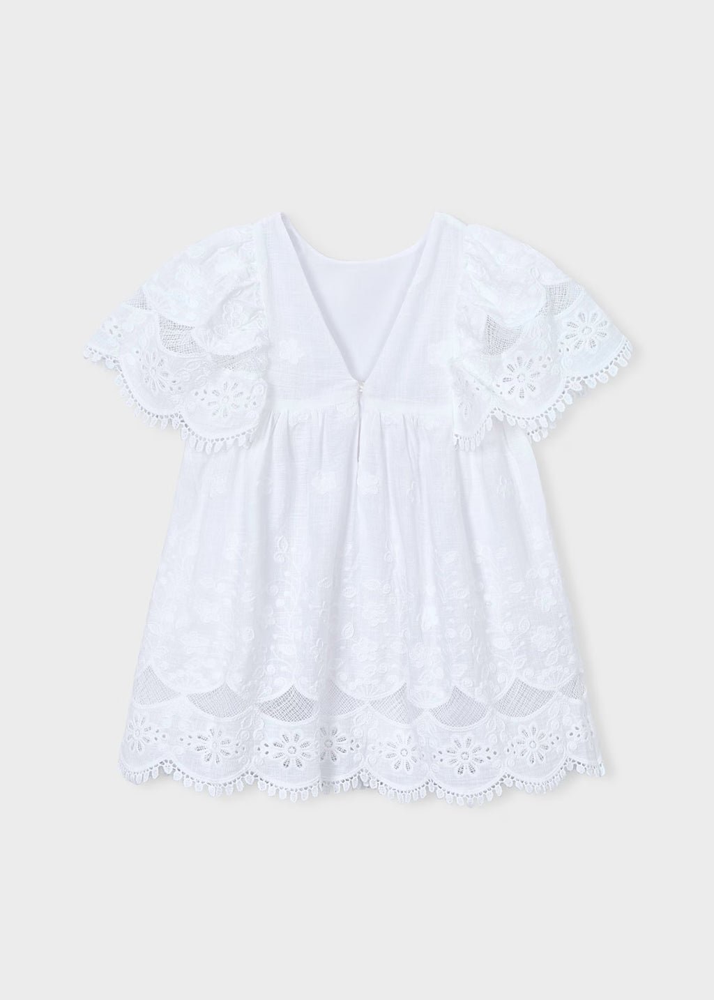 Mayoral White Anglaise Dress 3923