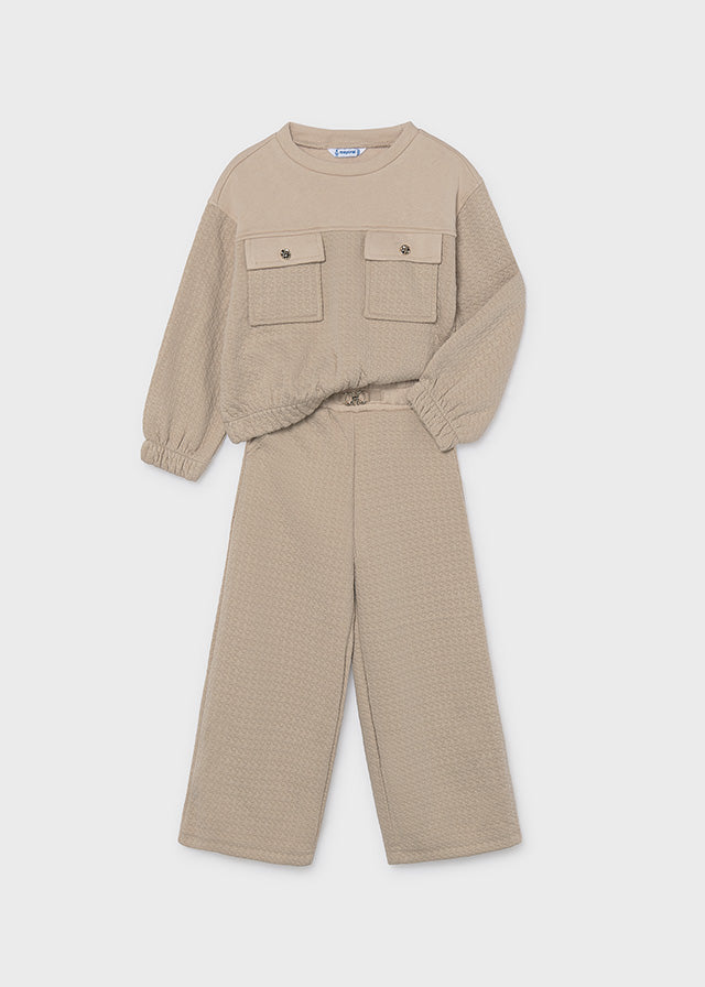 Mayoral Beige Padded Tracksuit 4816