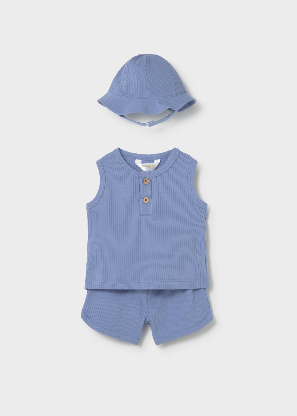 Mayoral Baby Blue Ribbed 3pc Set 1294