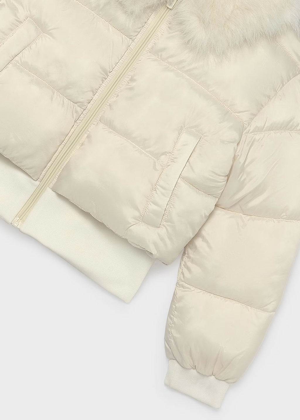 Mayoral Puffer Jacket with Faux Fur Collar 7440