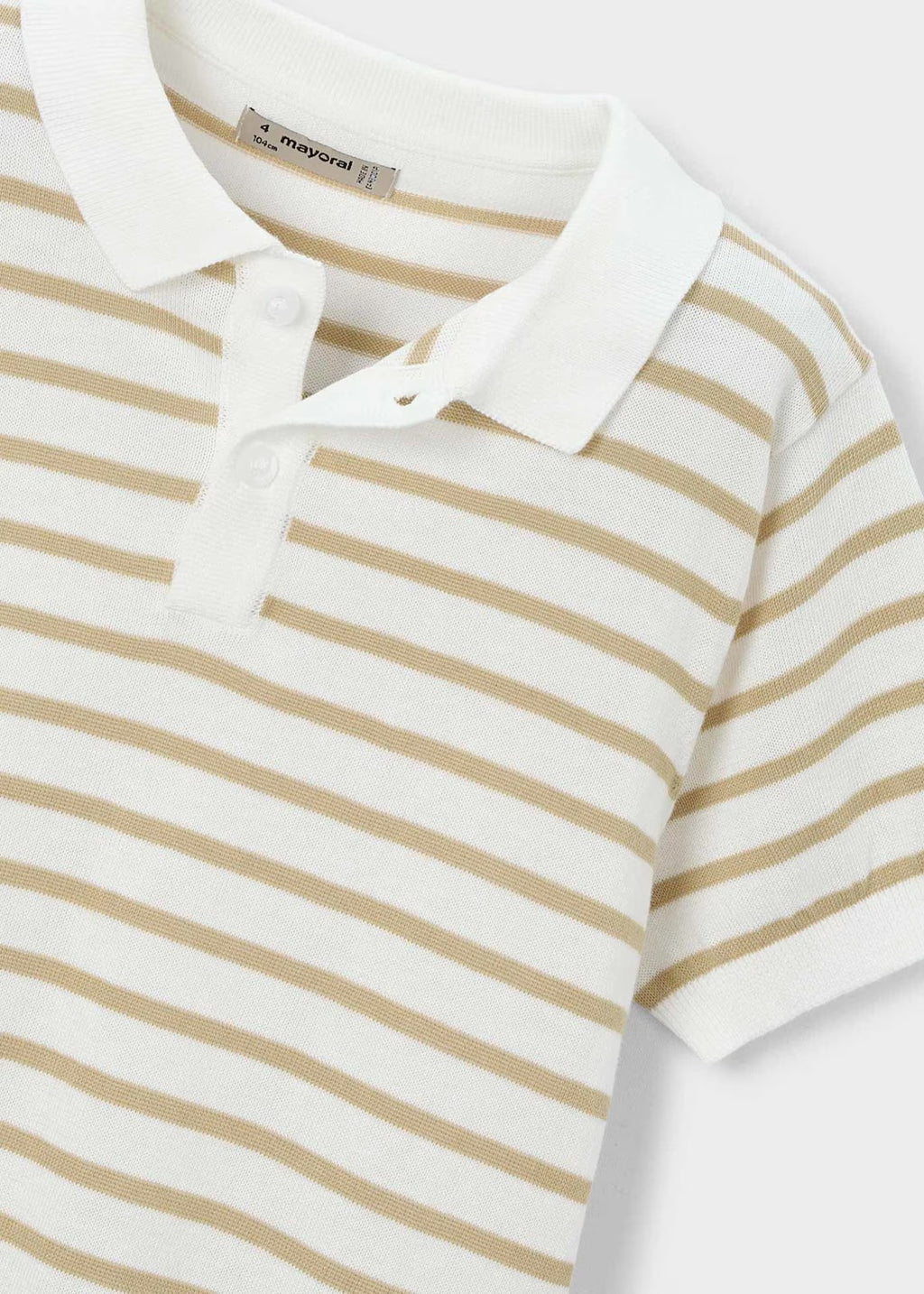 Mayoral Stripe Knit Polo Shirt 3106