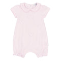 Girls Pink Shortie With Heart Embroidery