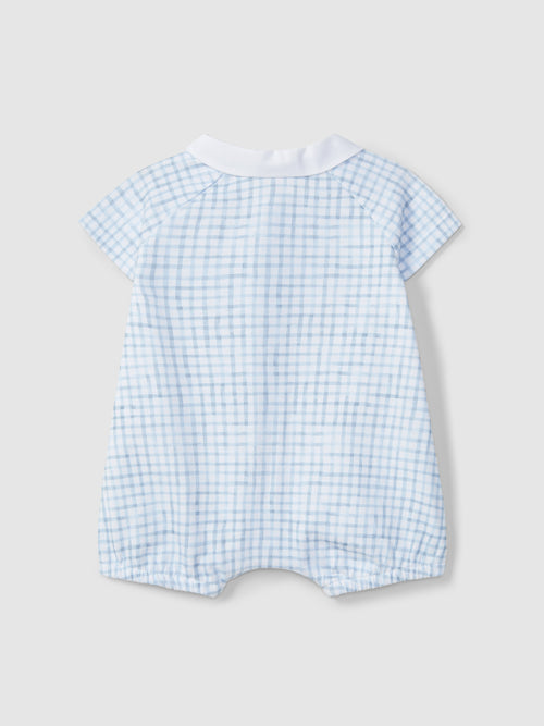 Laranjinha Blue Check Romper V6242